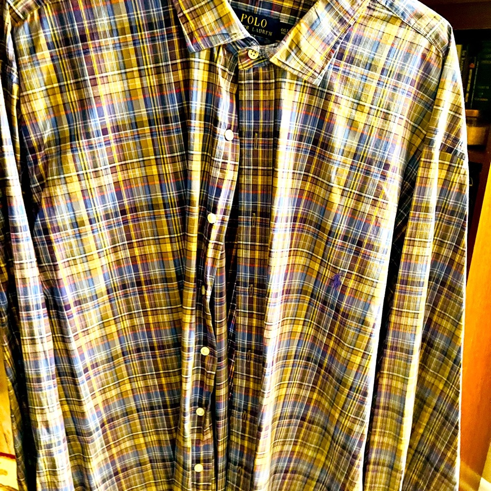 Polo Ralph Lauren!!!!!!!!Plaid Button up multi colored!!!!!!!